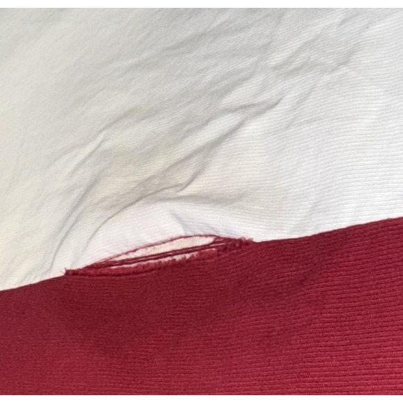 Lacoste Full / Queen Size Luxury Duvet Cover Heavy Cotton Red Maroon White - Picture 13 of 13